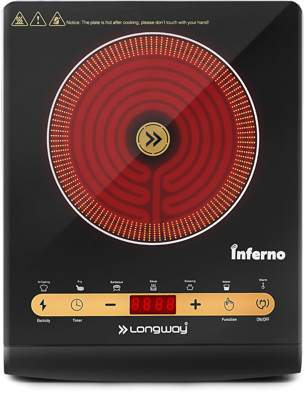 Longway Inferno ICT 2000 W Infra-Red Induction Cooktop